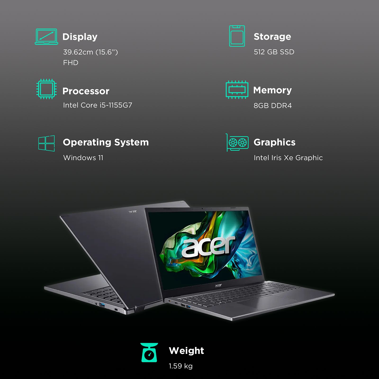 Buy Acer Aspire Lite Al Intel Core I Th Gen Inch Gb